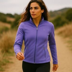 Spyder Core Endure Jacket Small Purple Full Zip Fleece Knit Softshell Women’s